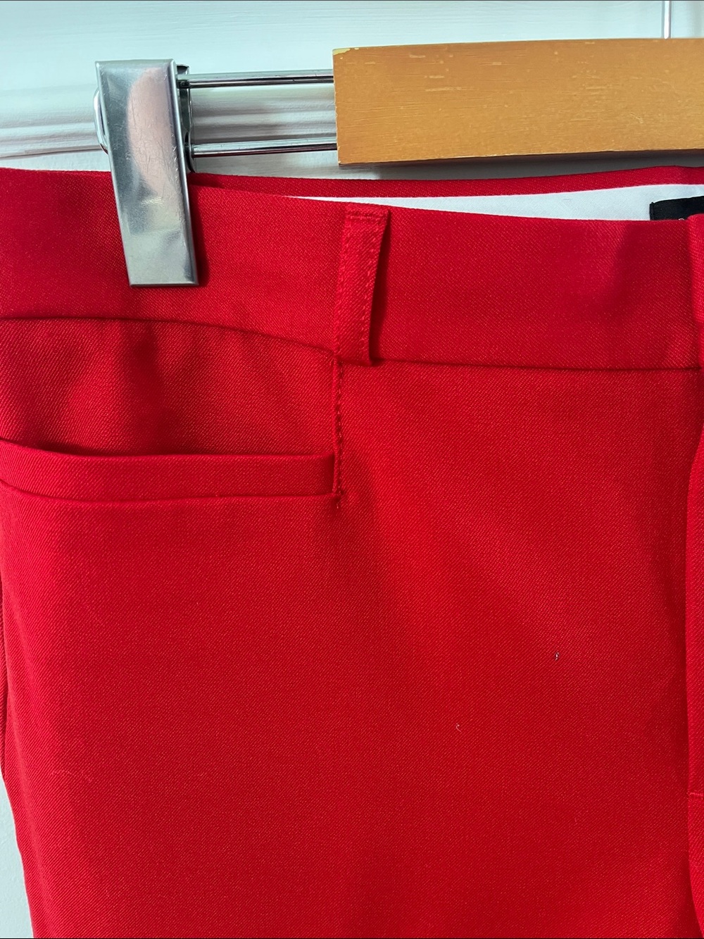 Banana Republic Sloan Red Tailored Straight-Leg Trousers Size 8 - Picture 5 of 13